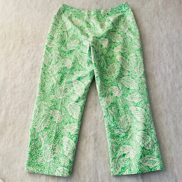 Pendleton Womens Green Silk Blend Tropical Lined Capri ‘Shangri-la’ Pants12 - Picture 2 of 11